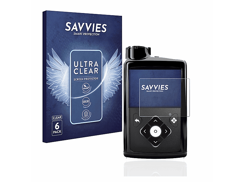 SAVVIES 6x klare Medtronic 780G) Schutzfolie(für Minimed
