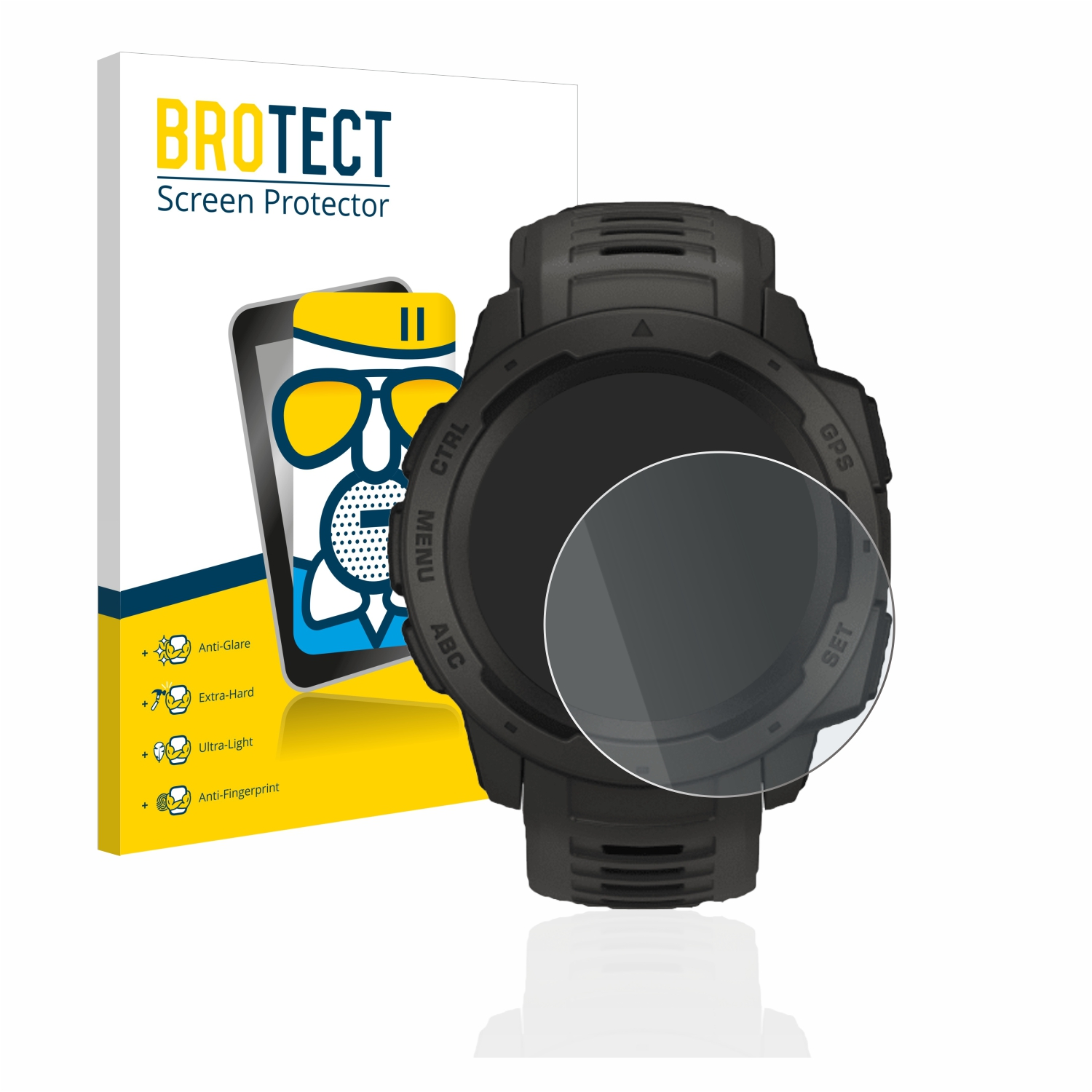 BROTECT Airglass Schutzfolie(für Instinct Garmin Solar) matte