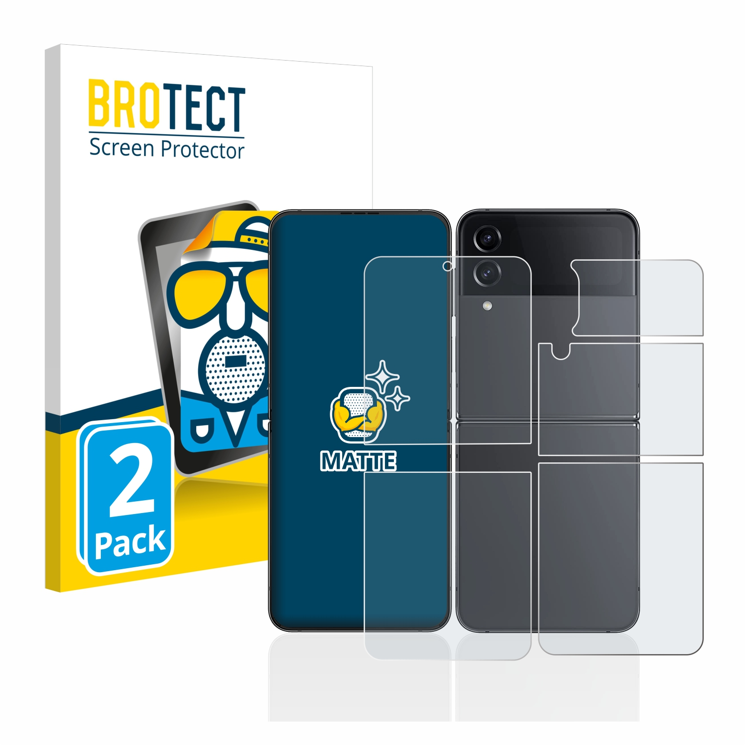 BROTECT Samsung 2x matte Schutzfolie(für Galaxy Flip 4) Z