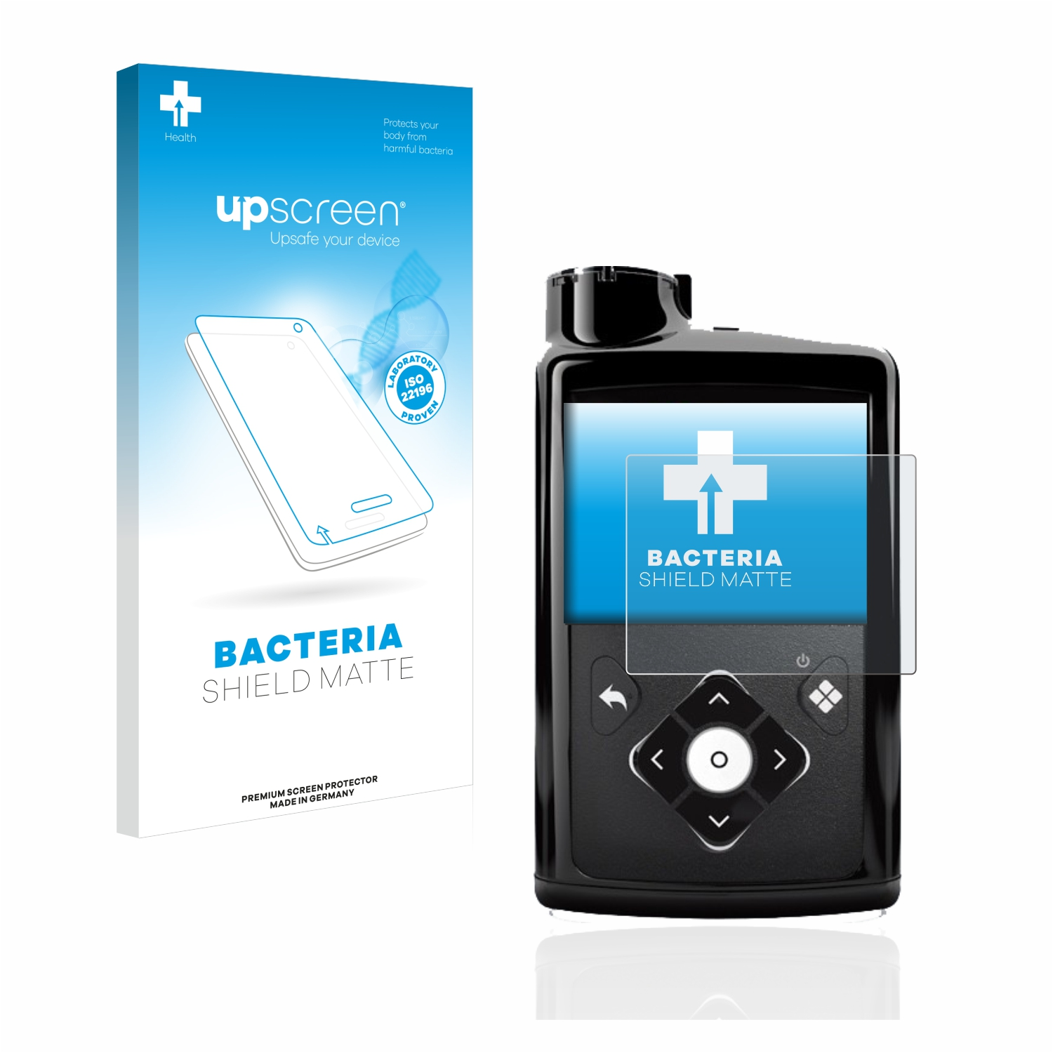 UPSCREEN antibakteriell 780G) Minimed matte entspiegelt Medtronic Schutzfolie(für