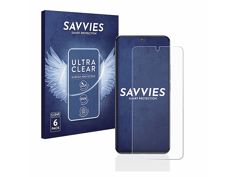 SAVVIES 6x 12T klare Pro) Schutzfolie(für Xiaomi