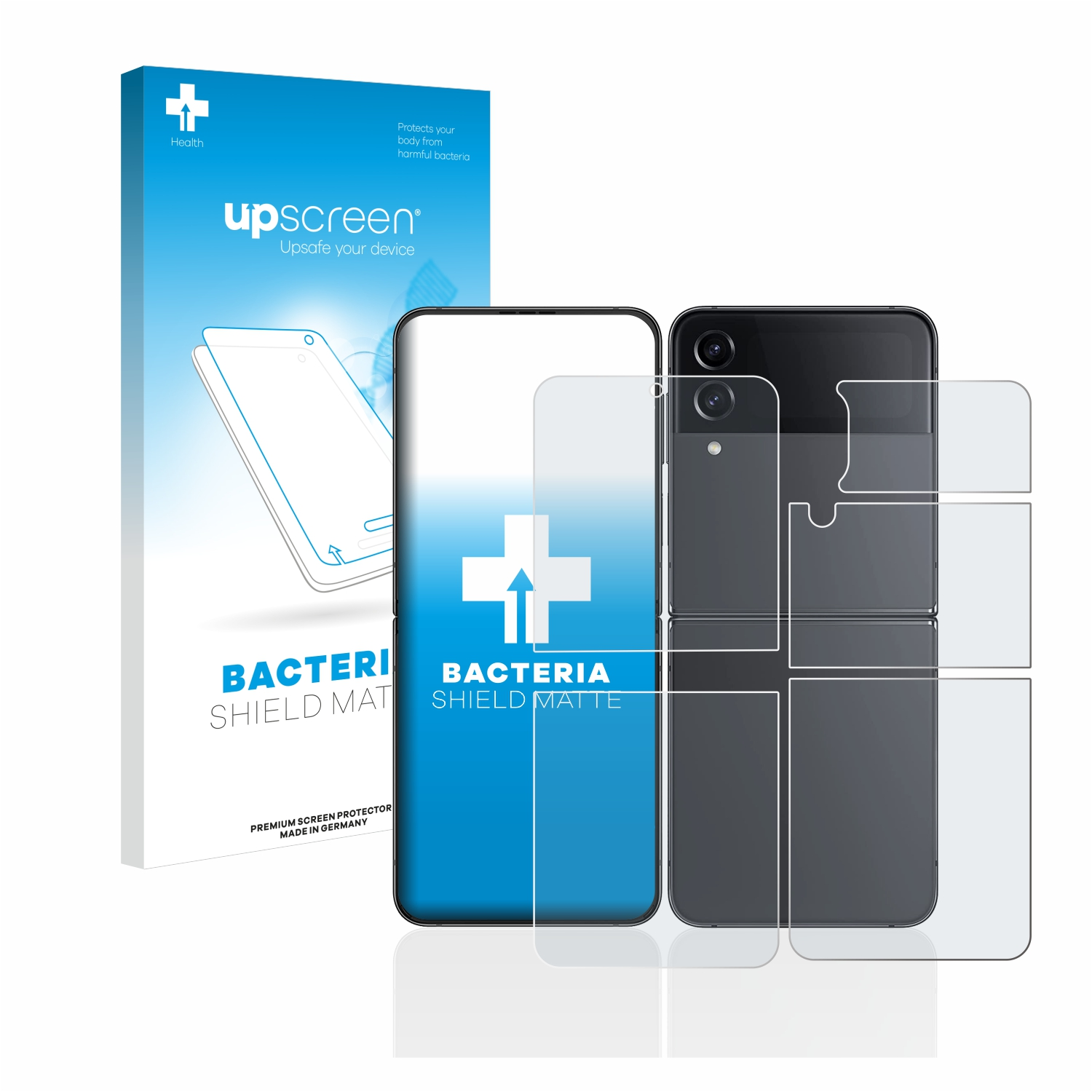 UPSCREEN antibakteriell entspiegelt matte Schutzfolie(für Galaxy Samsung 4) Z Flip
