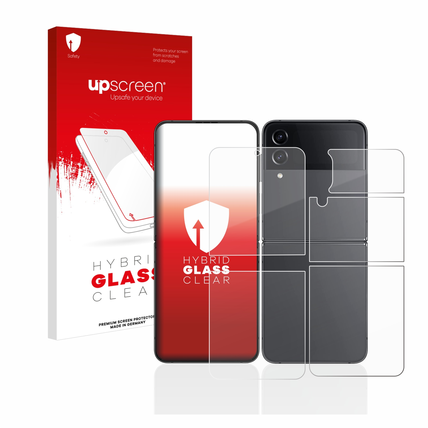 Flip Z klare 4) Samsung Schutzfolie(für Galaxy UPSCREEN