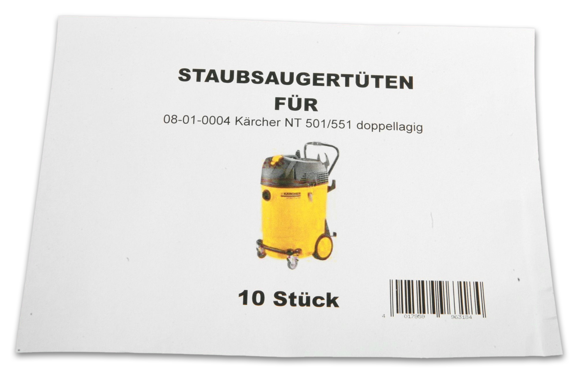 STAUBSAUGERLADEN.DE 10 Staubbeutel passend Staubsaugerbeutel / für Kärcher 551 NT NT 501