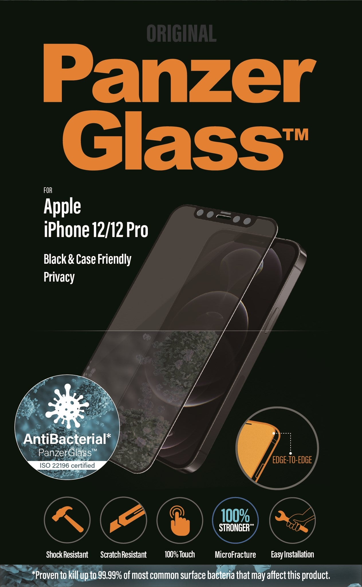 PANZERGLASS Displayschutz(für Pro) APPLE iPhone PZ-P2711 12/12