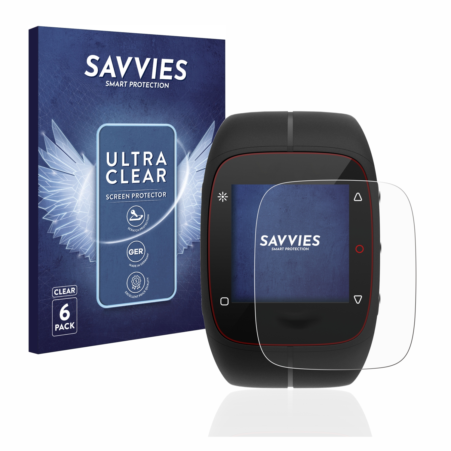 SAVVIES 6x klare Polar M400) Schutzfolie(für