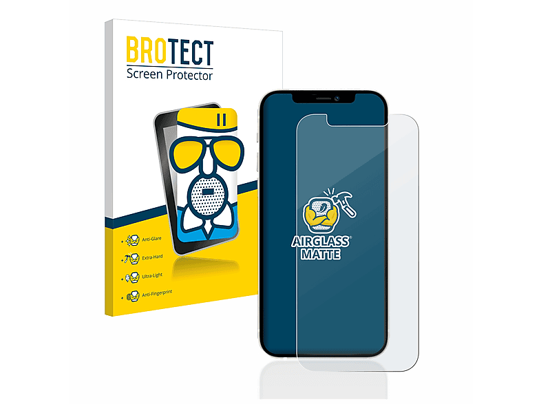 BROTECT Airglass matte Schutzfolie(für Apple iPhone 12 Pro)