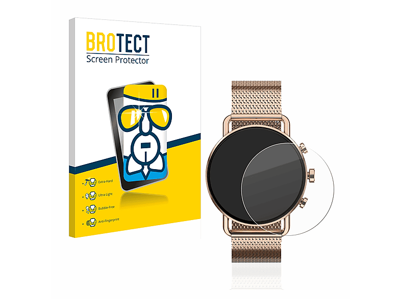 BROTECT klare Glas Schutzfolie (für Skagen Falster Gen 6 (41 mm))