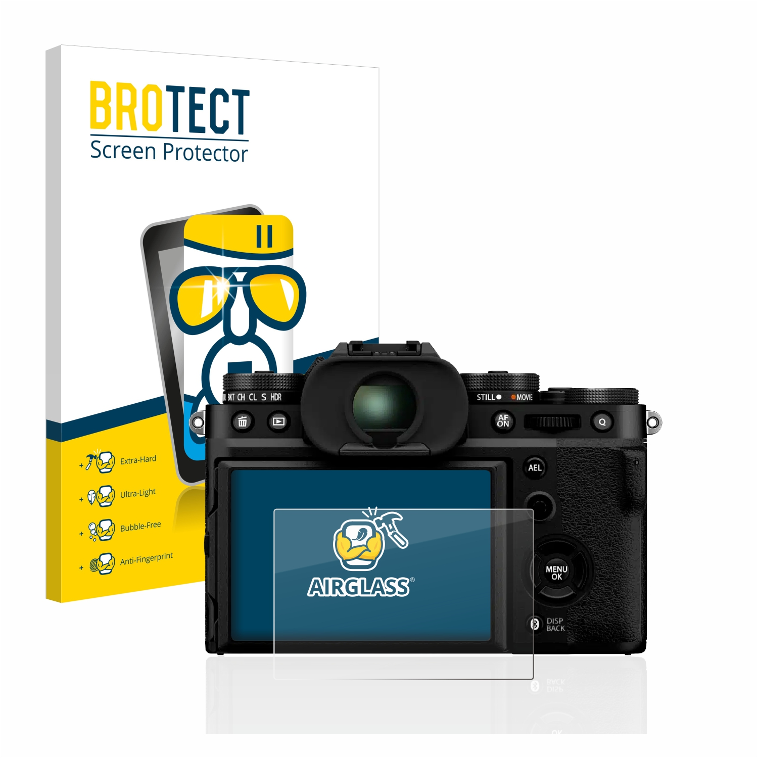 BROTECT Schutzfolie(für Fujifilm X-T5) klare Airglass