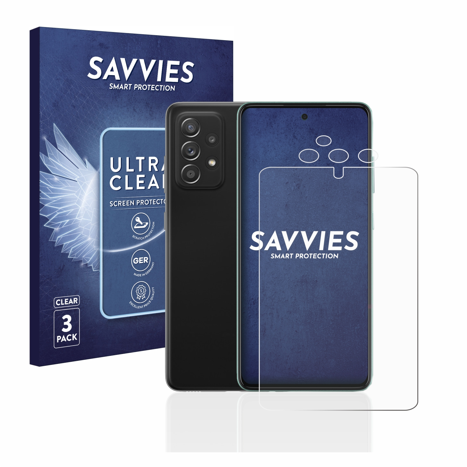klare Samsung 6x 5G) Galaxy A52s SAVVIES Schutzfolie(für