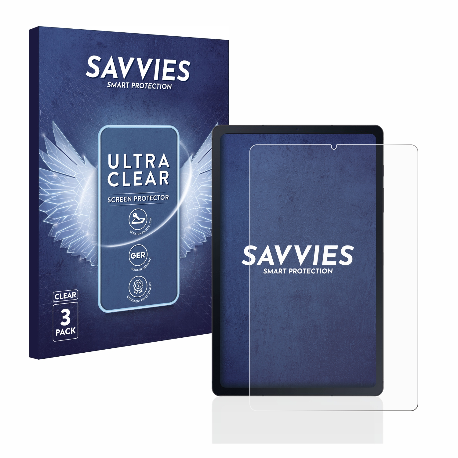 SAVVIES 3x klare Schutzfolie(für 2020) Lite S6 Galaxy Samsung Tab LTE