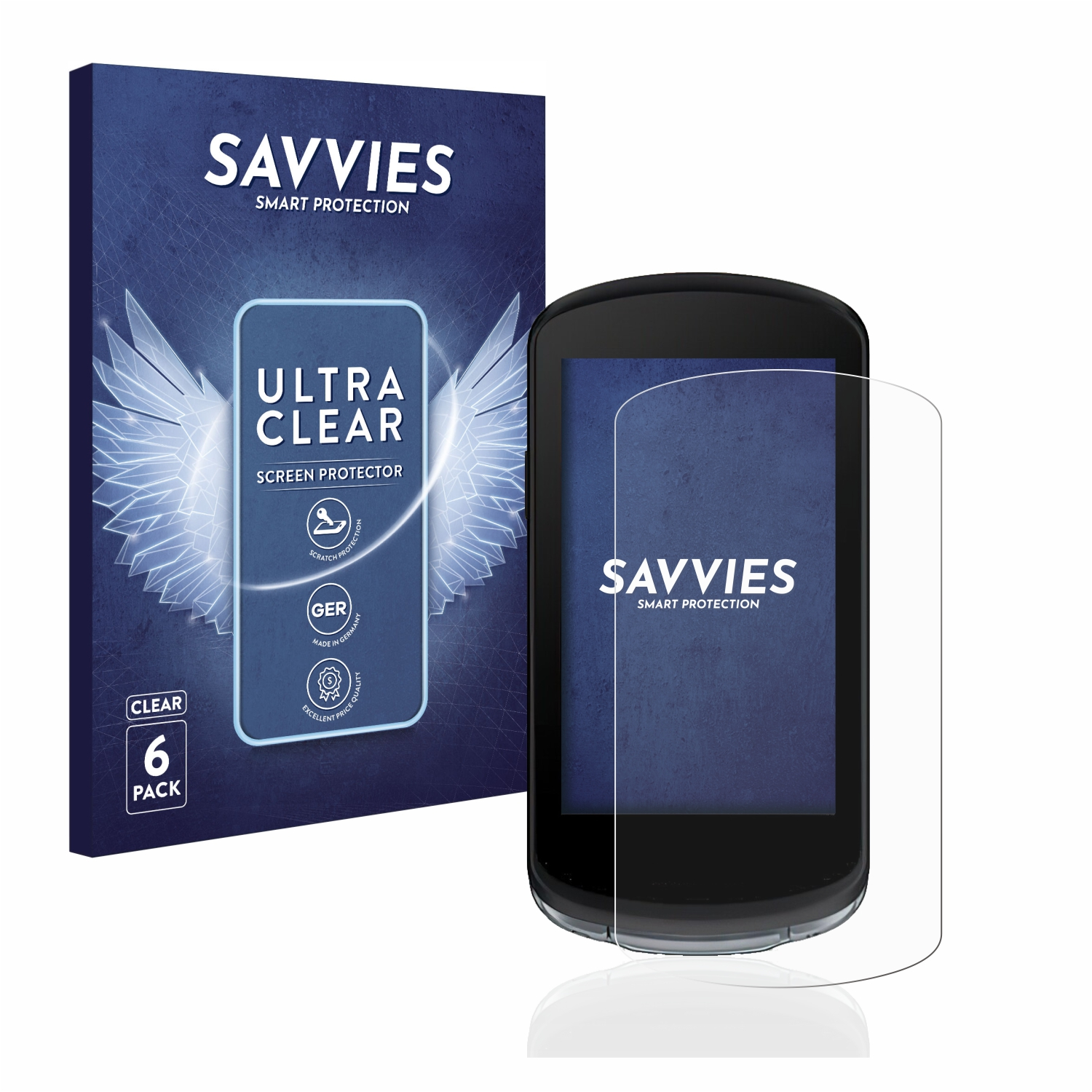 SAVVIES 6x Schutzfolie(für Garmin Edge 1040) klare