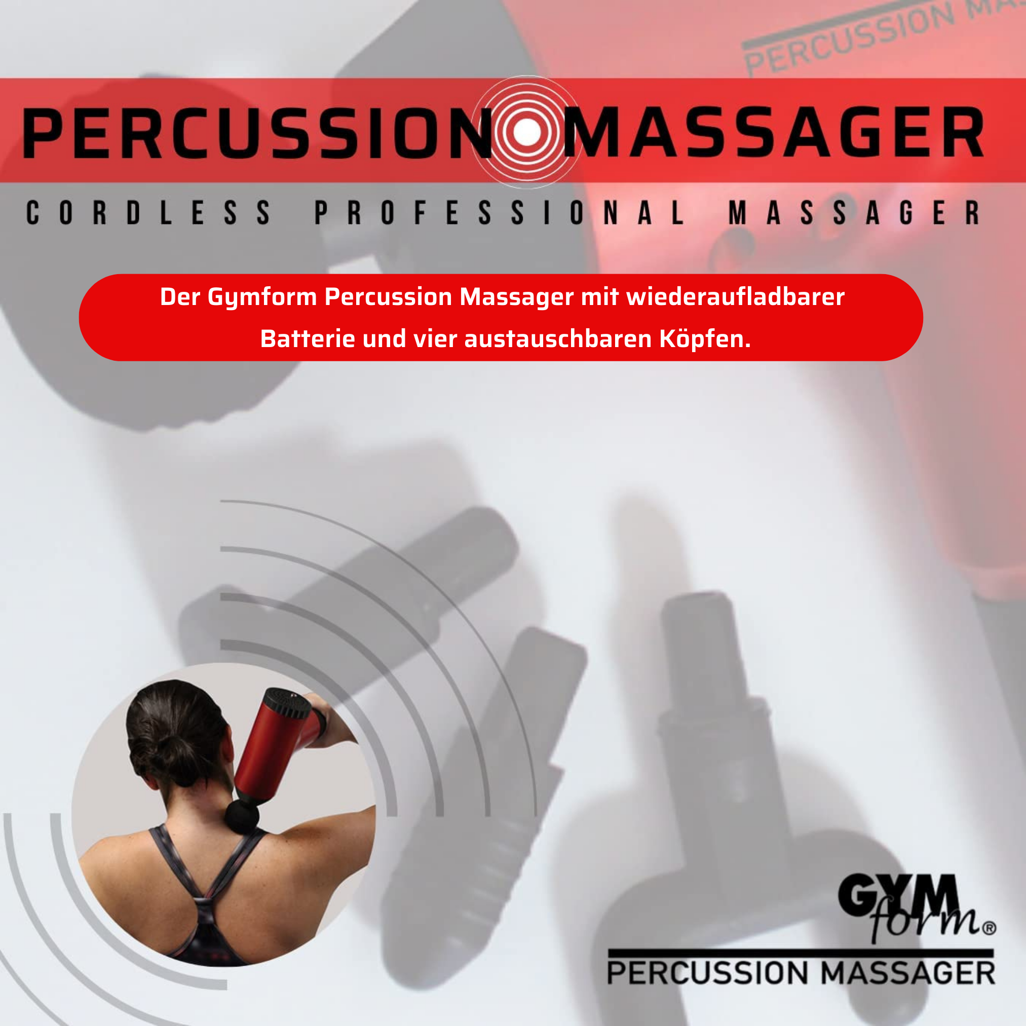 GYMFORM Percussion Massager Cushion Massage Massagepistole