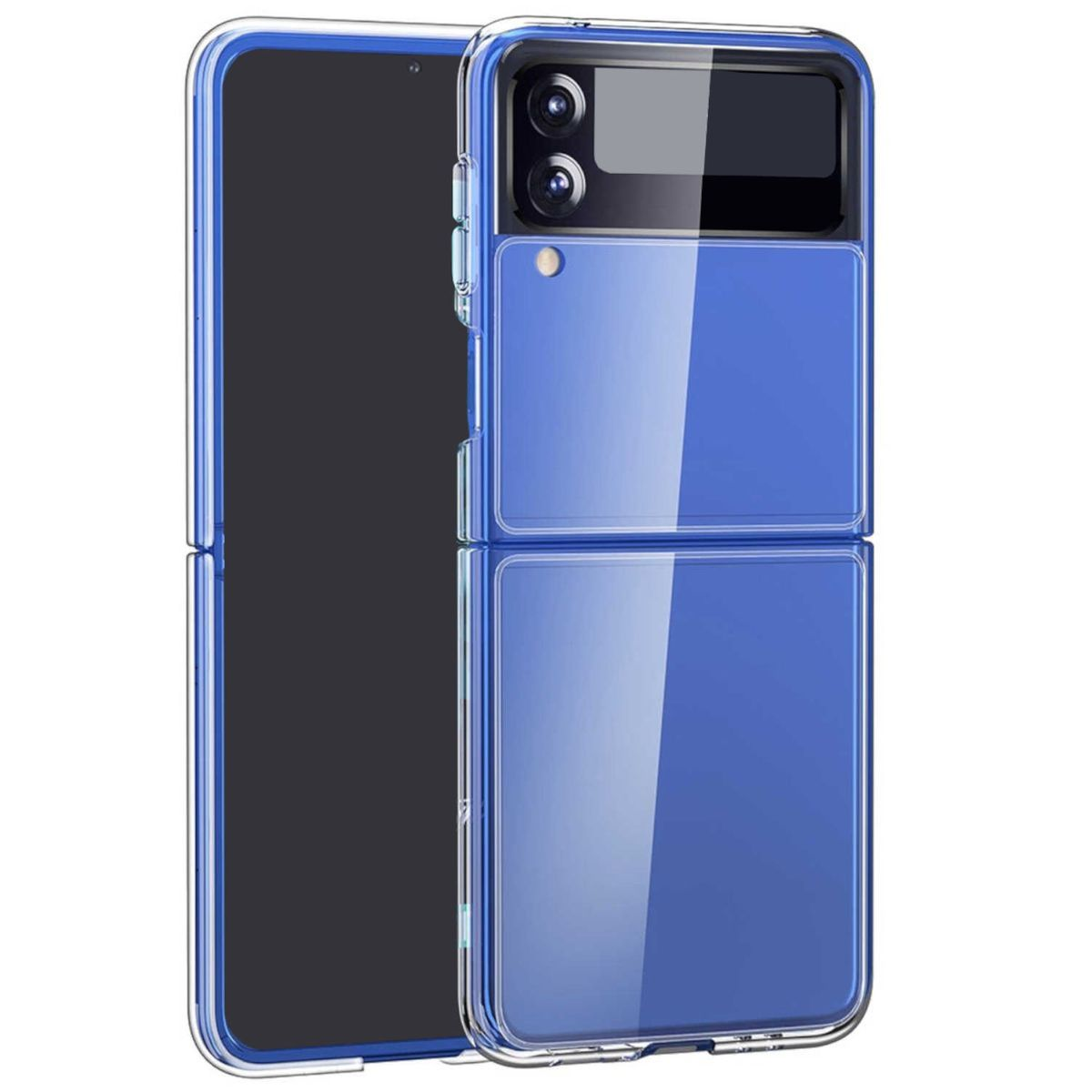 WIGENTO Transparent Flip4 Cover Samsung, Shockproof 5G, Backcover, dünn, Design Galaxy Z
