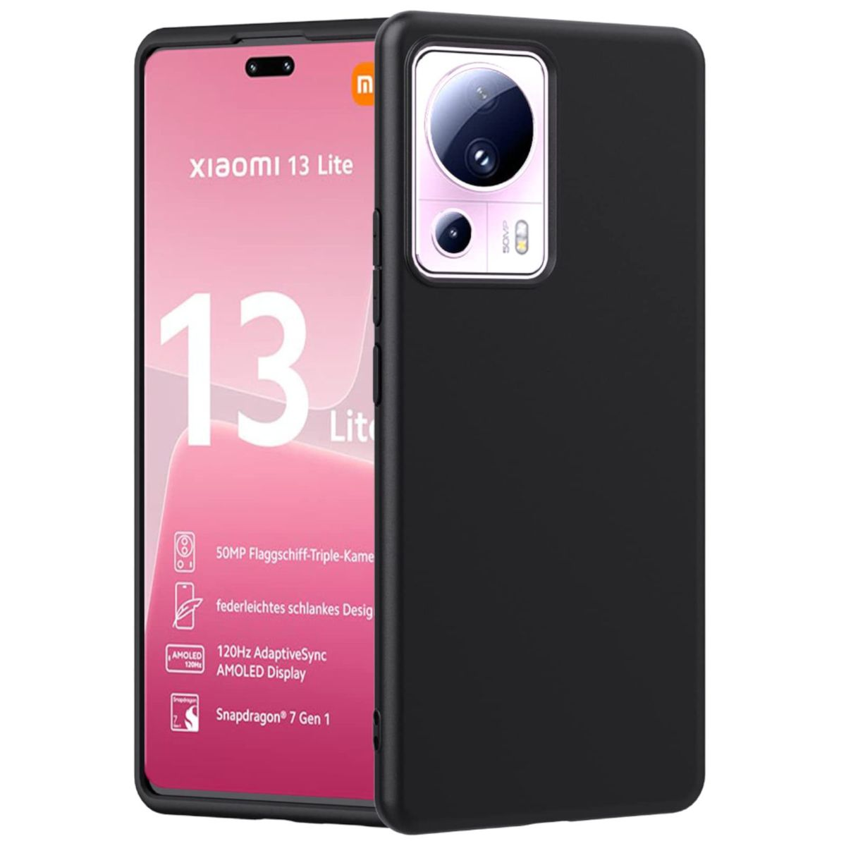 Silikon Schwarz Cover dünn, Backcover, Lite, TPU Design WIGENTO Xiaomi, 13