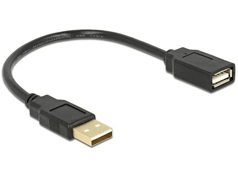 DELOCK DELOCK Kabel USB 2.0 Verl. A/A 15cm S/B Peripheriegeräte & Zubehör & USB Kabel, mehrfarbig