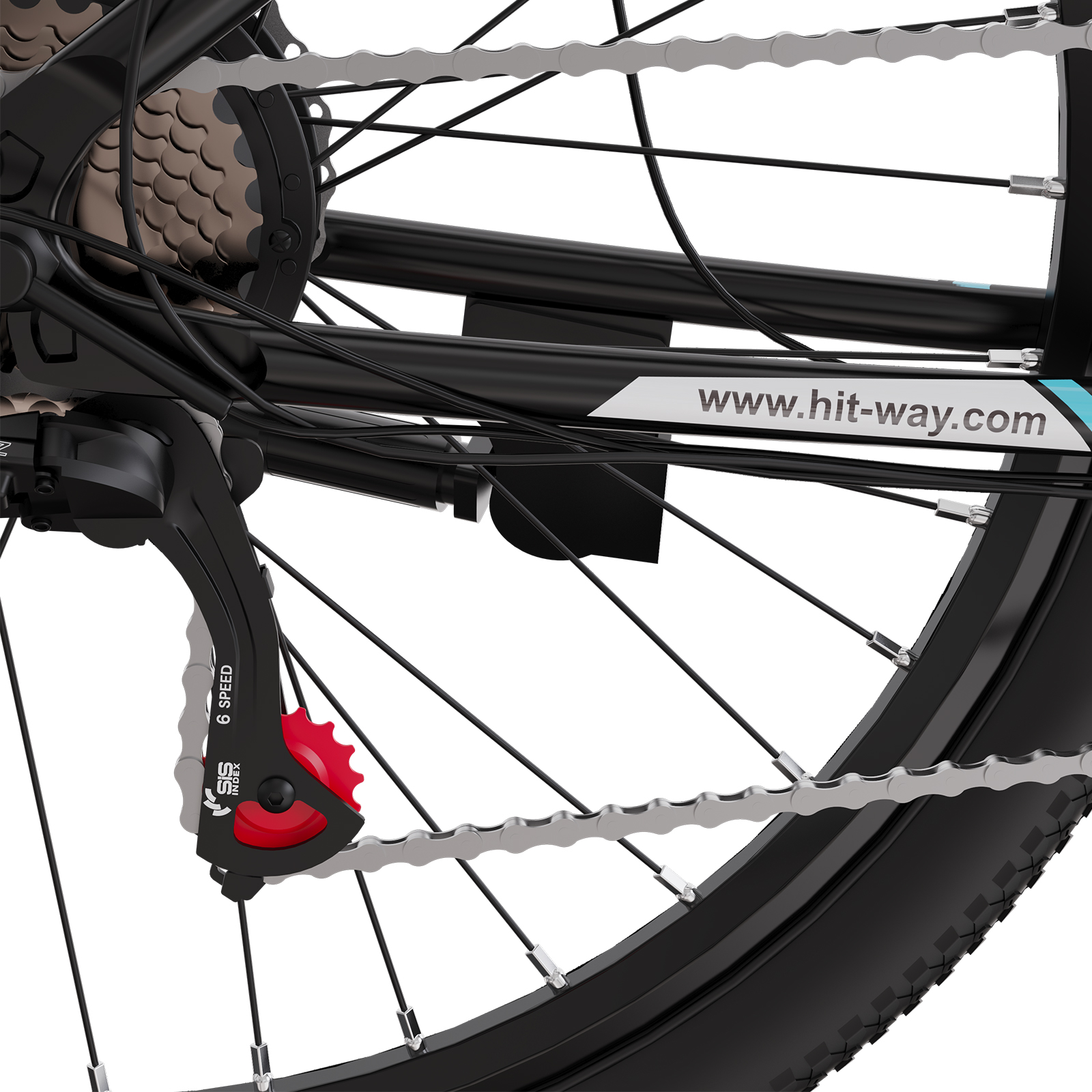 HITWAY BK3S 410,4, Zoll, schwarz) 250W (Laufradgröße: 26 Mountainbike Herren-Rad, 26