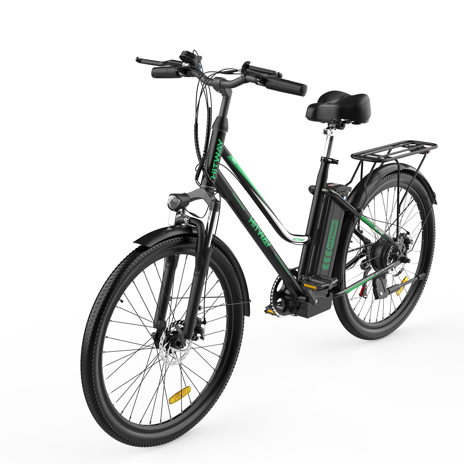 Herren-Rad, Citybike schwarz) 432, 250W (Laufradgröße: BK8 26 Zoll, HITWAY 26\