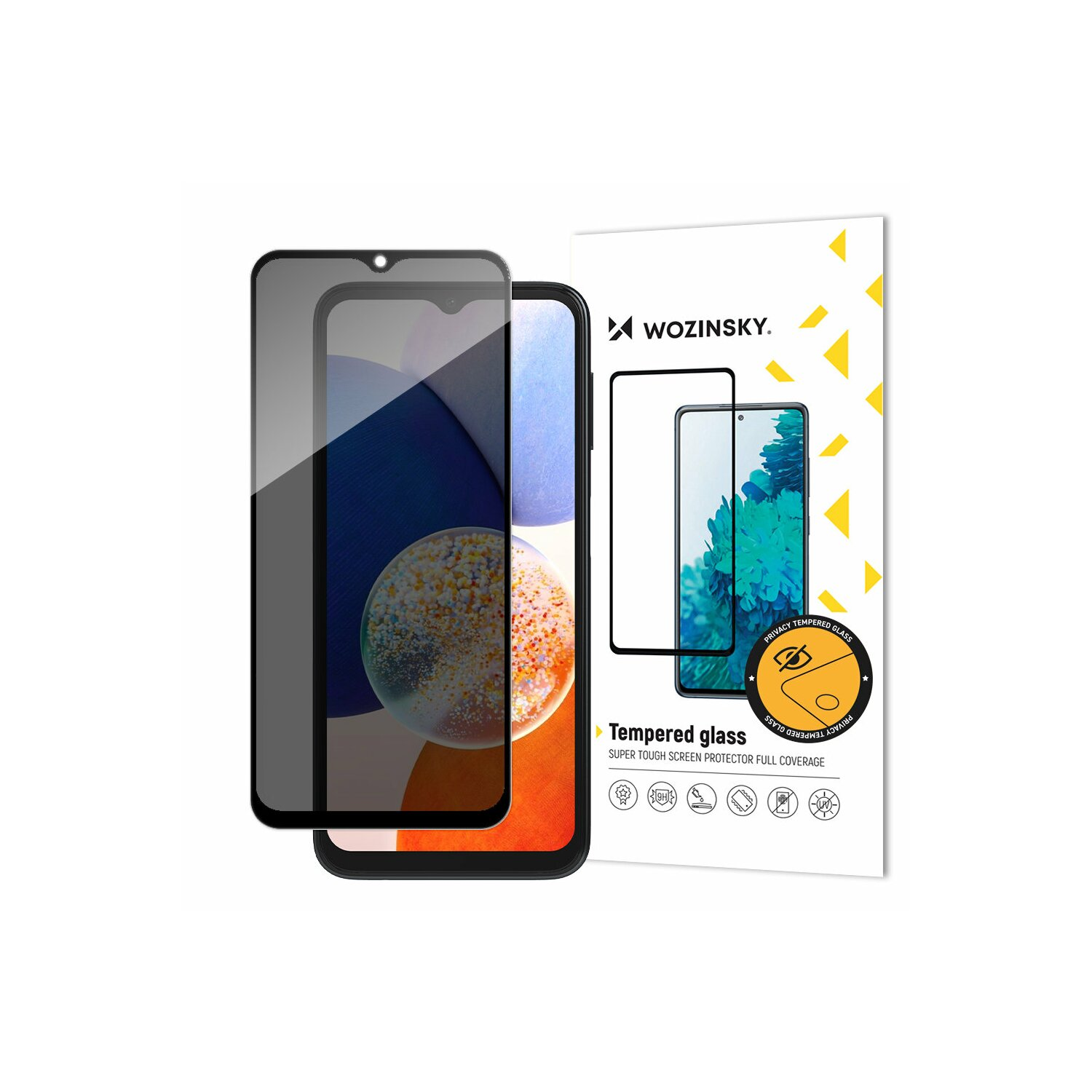 COFI 1x Privacy 4G A23) 12 Samsung Blickschutzfilter kompatibel Xiaomi Redmi Samsung(für mit Anti mit Glass Note Galaxy Spy Schutzglas