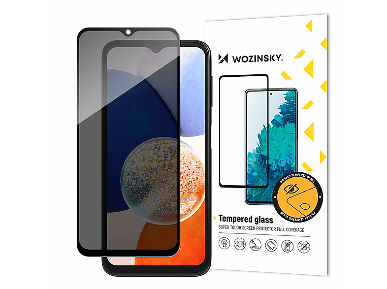 COFI 1er Pack Privacy Glass Schutzglas kompatibel mit Samsung Galaxy A53 mit Anti Spy Blickschutzfilter Samsung(für Samsung Galaxy A23)