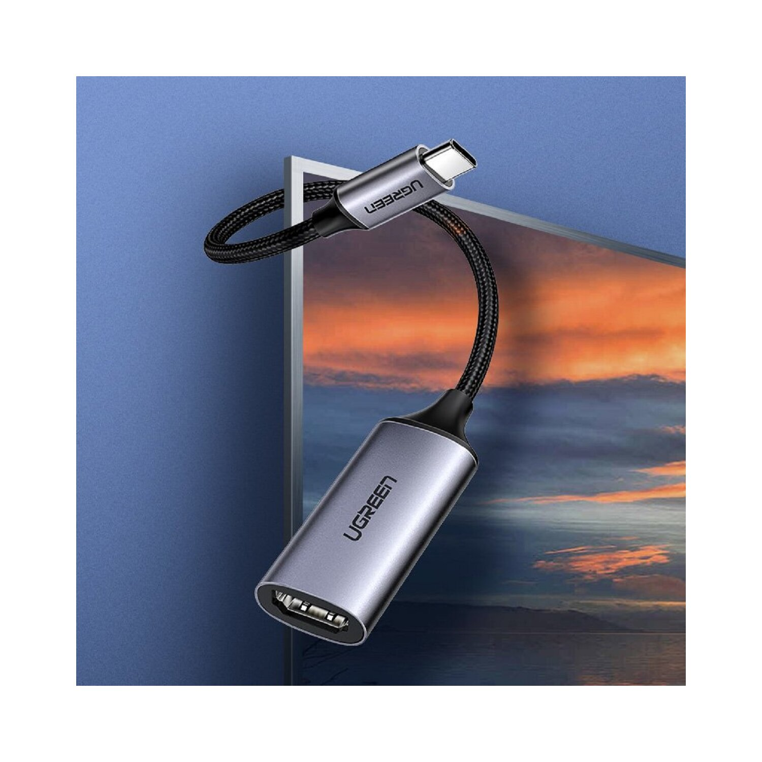 UGREEN Typ USB HDMI C auf Adapter, HDMI Grau 2.0