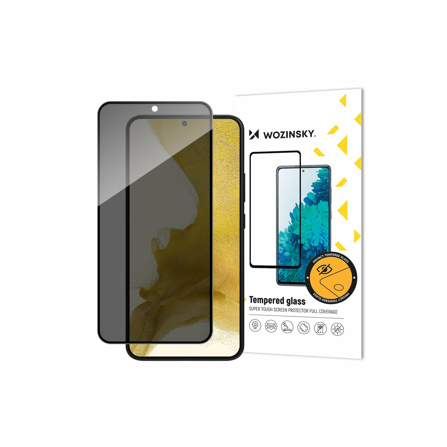 3er COFI Galaxy Privacy Schutzglas Pack Displayschutz(für Glass Samsung S23)