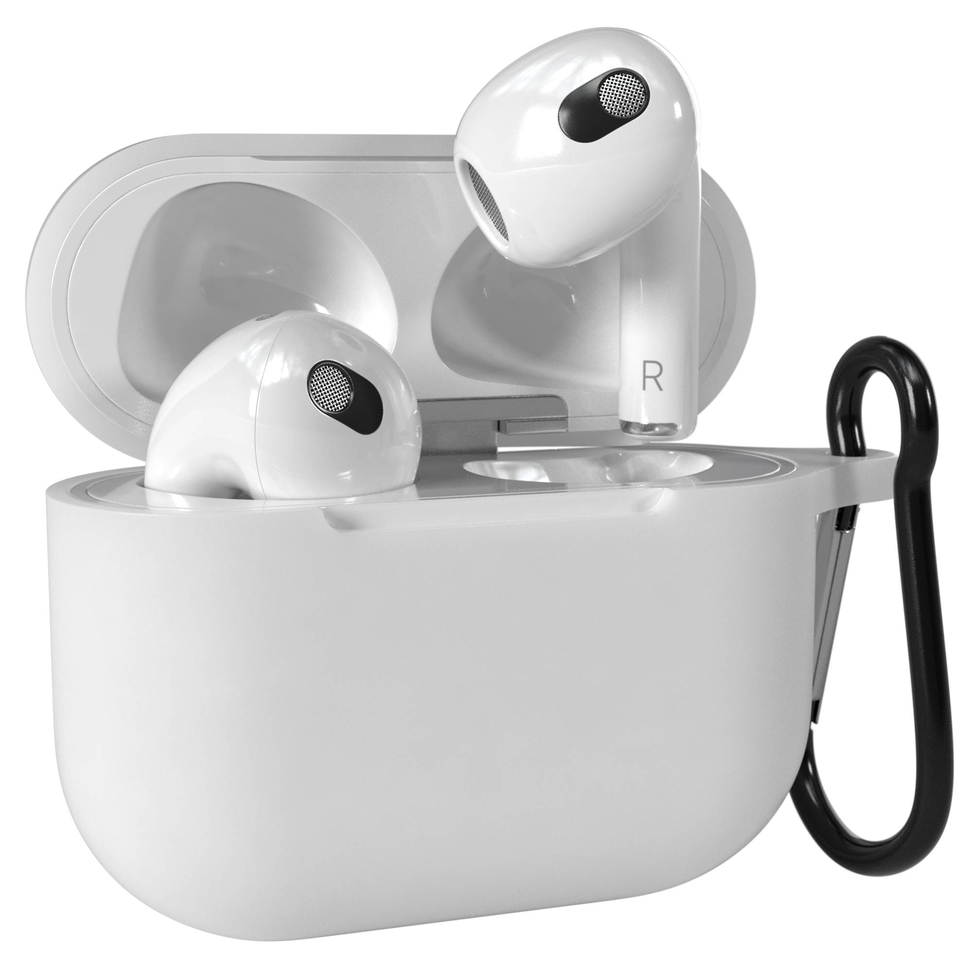 Schutzhülle passend Silikon für: Sleeve Apple EAZY CASE AirPods Weiß 3 Case