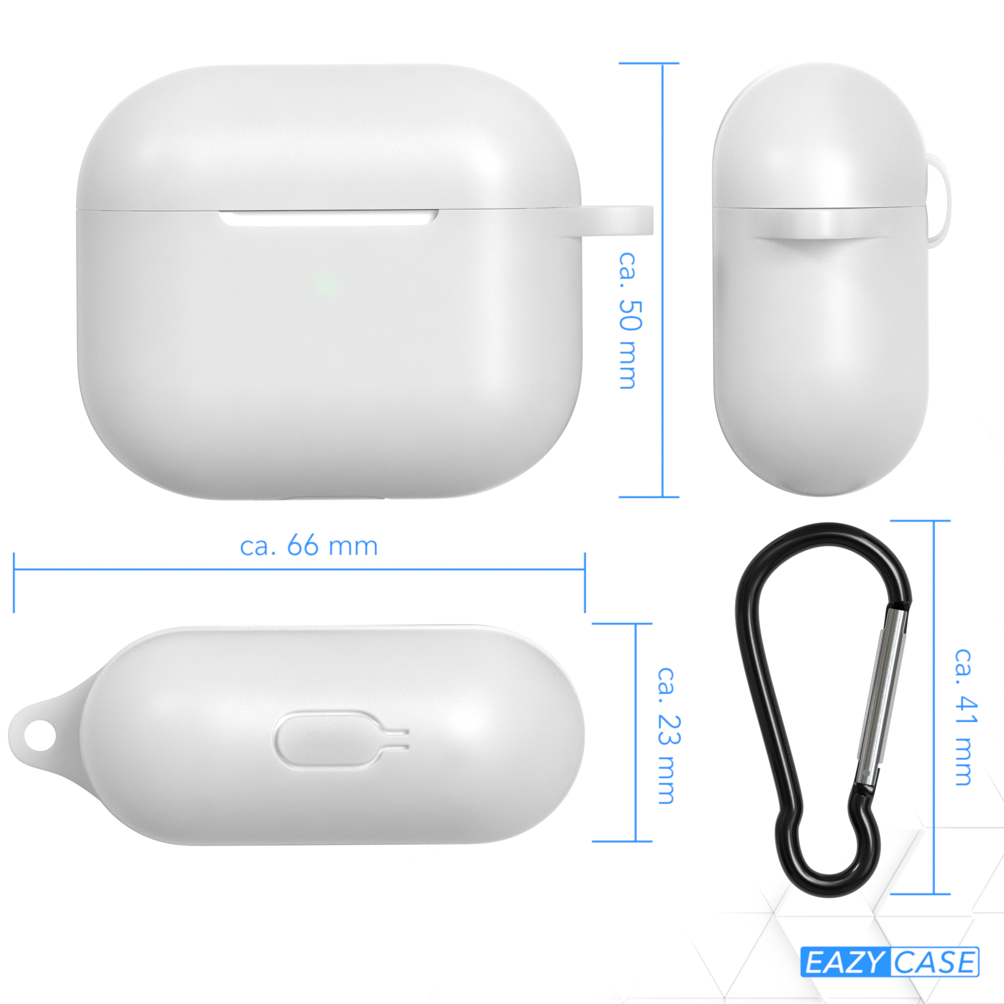 passend Apple Schutzhülle AirPods Case für: EAZY 3 Weiß Sleeve CASE Silikon