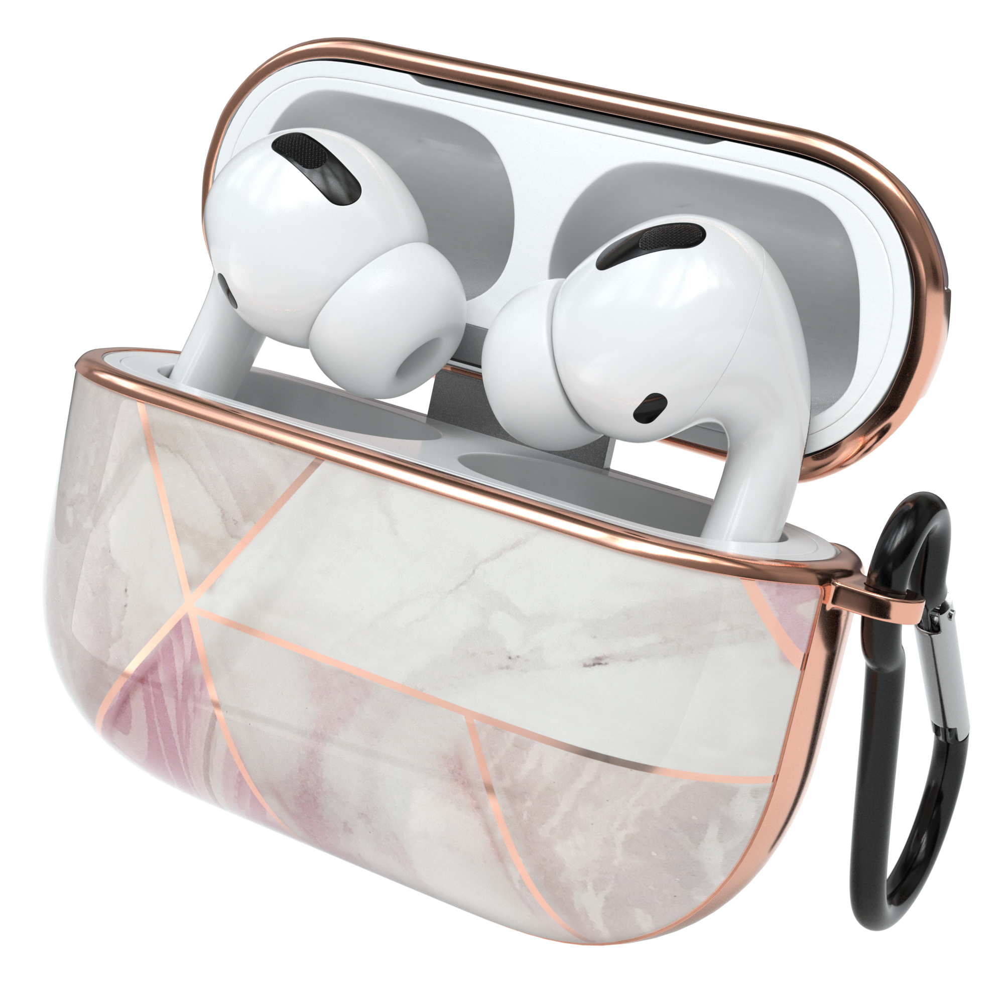 / Pro EAZY Apple IMD Motiv CASE Sleeve für: Schutzhülle Case Rosa AirPods Roségold passend