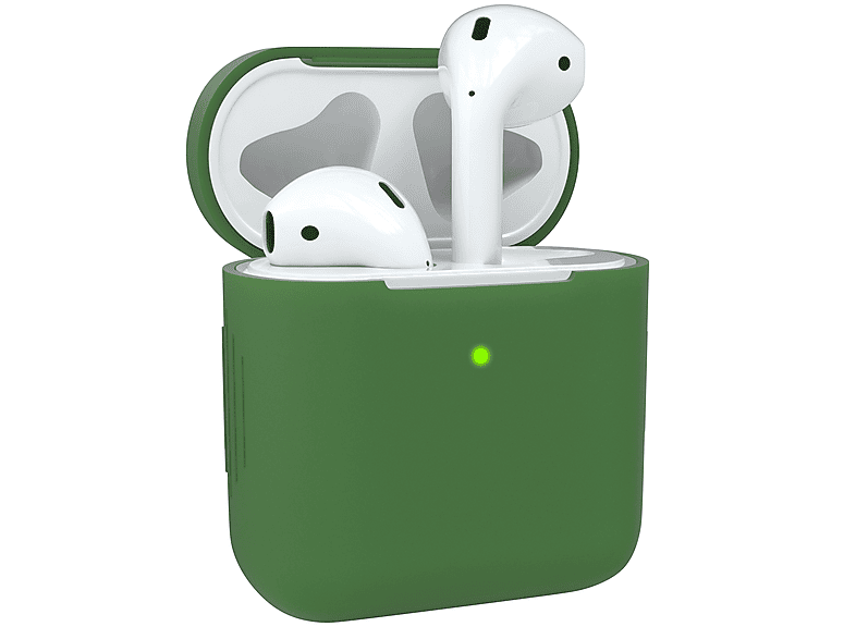 EAZY Apple CASE Silikon für: Schutzhülle AirPods Case passend Grün Sleeve
