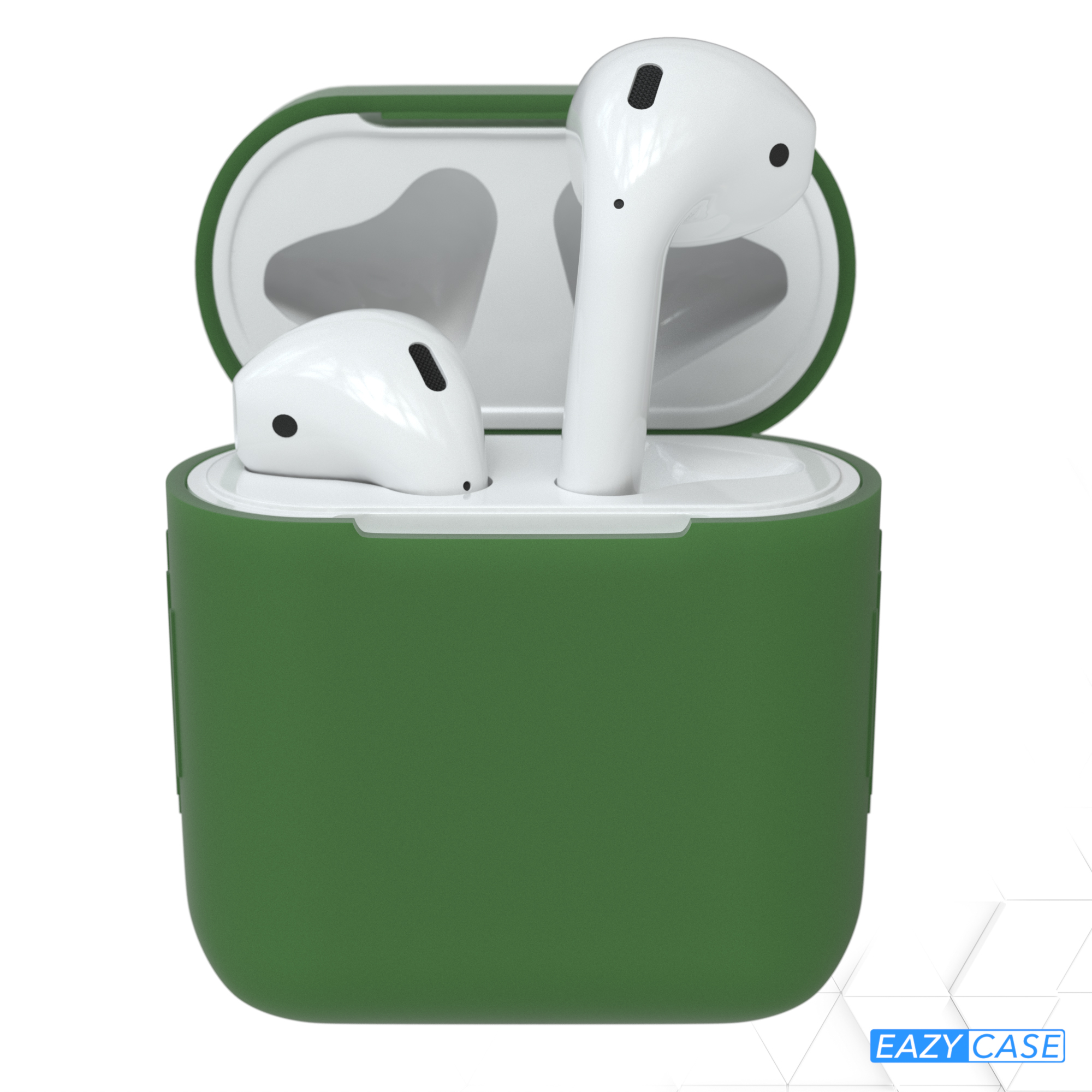 EAZY CASE AirPods Schutzhülle passend Silikon Case Sleeve Grün für: Apple