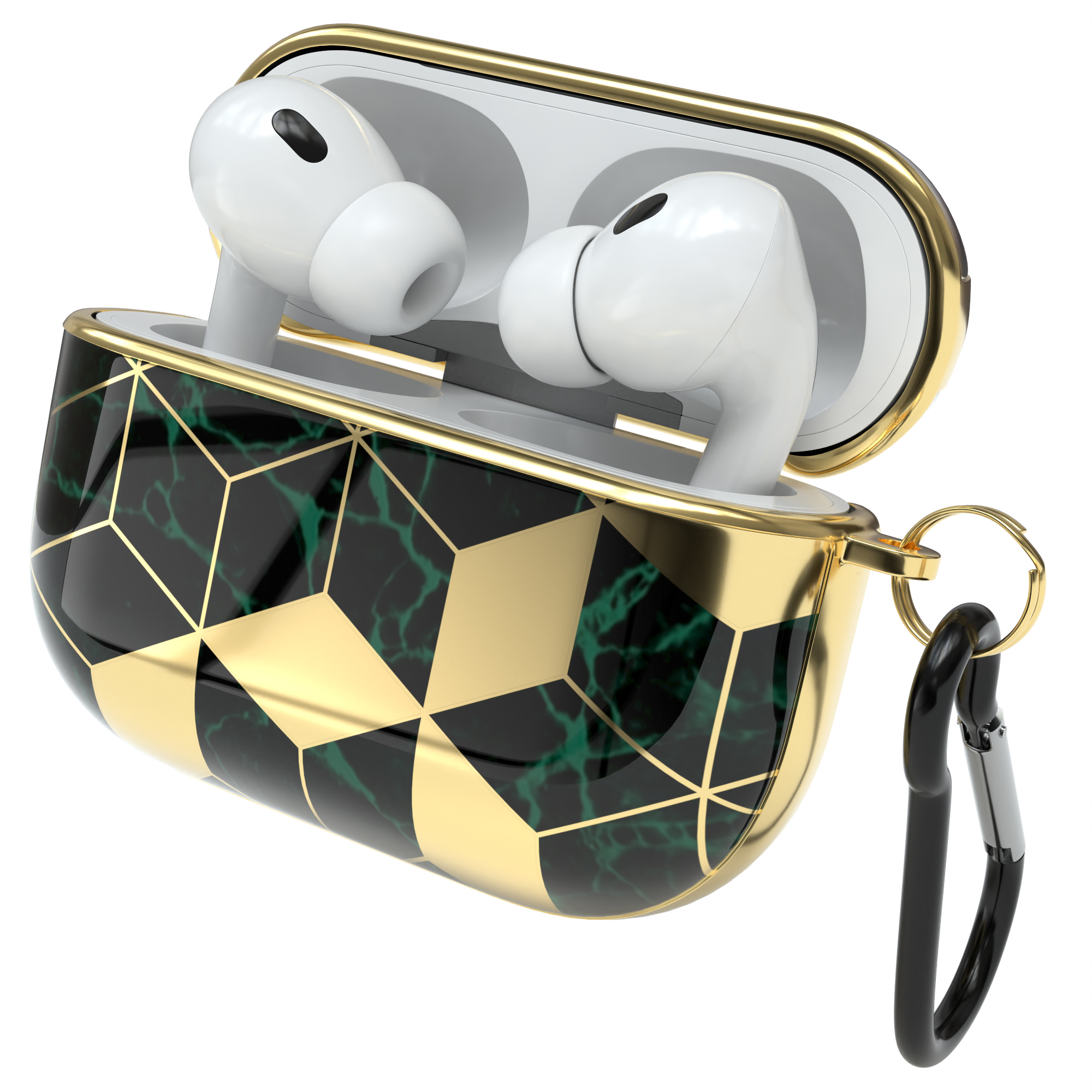 Sleeve passend / Schutzhülle Motiv CASE Gold 2 AirPods Apple Grün Case IMD für: EAZY Pro