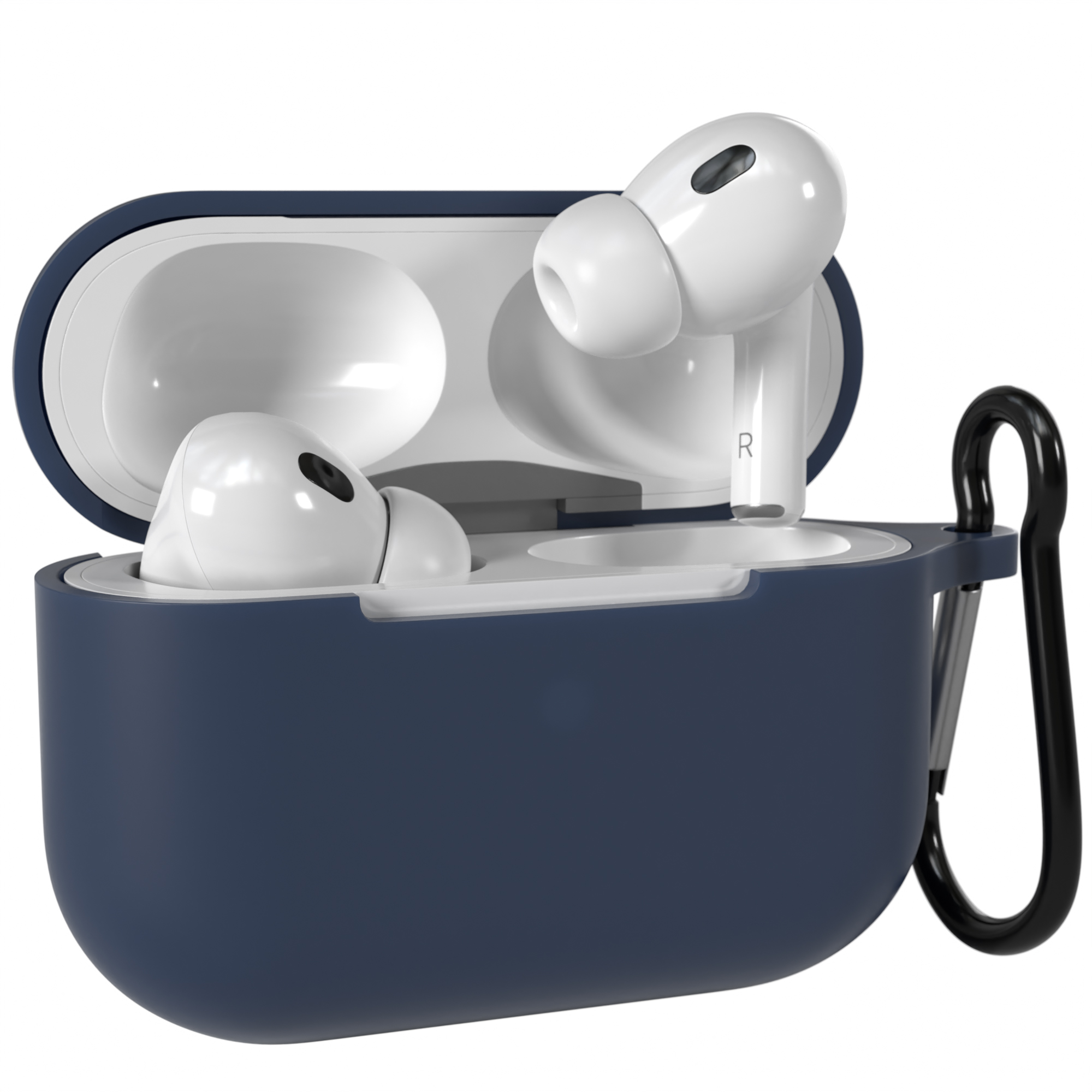 passend für: Apple Schutzhülle Silikon Sleeve CASE Blau 2 Case Pro AirPods EAZY Dunkel