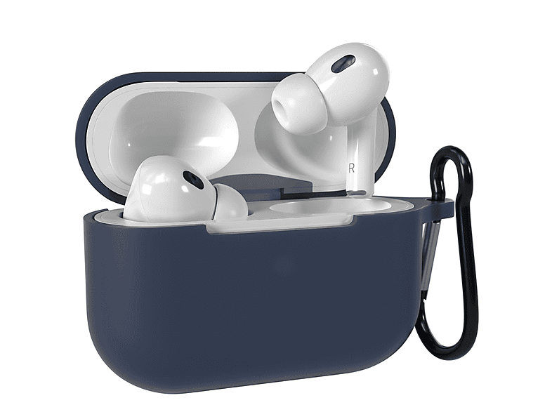 passend für: Apple Schutzhülle Silikon Sleeve CASE Blau 2 Case Pro AirPods EAZY Dunkel