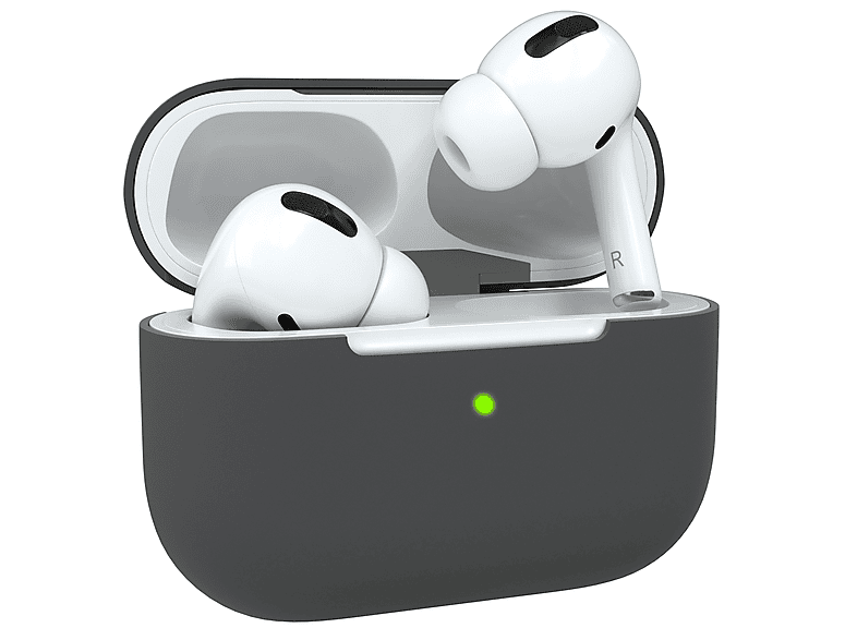 EAZY CASE AirPods Pro Silikon Case Schutzhülle Sleeve passend für: Apple Anthrazit Grau | Kopfhörer-Zubehör