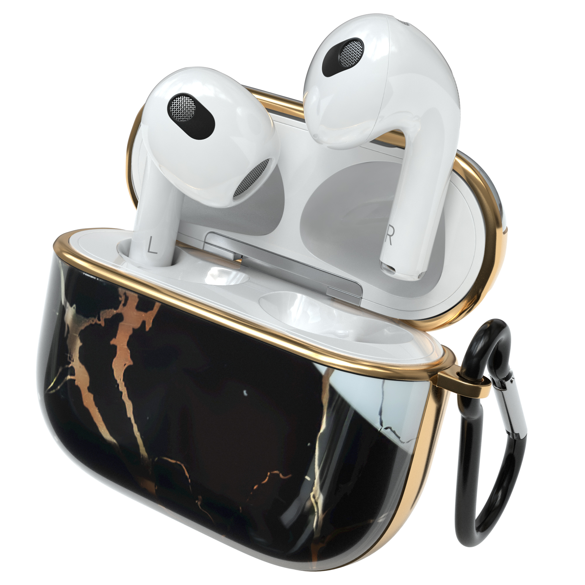 passend Schwarz Motiv / Case EAZY IMD Apple für: Schutzhülle 3 Sleeve AirPods CASE Gold