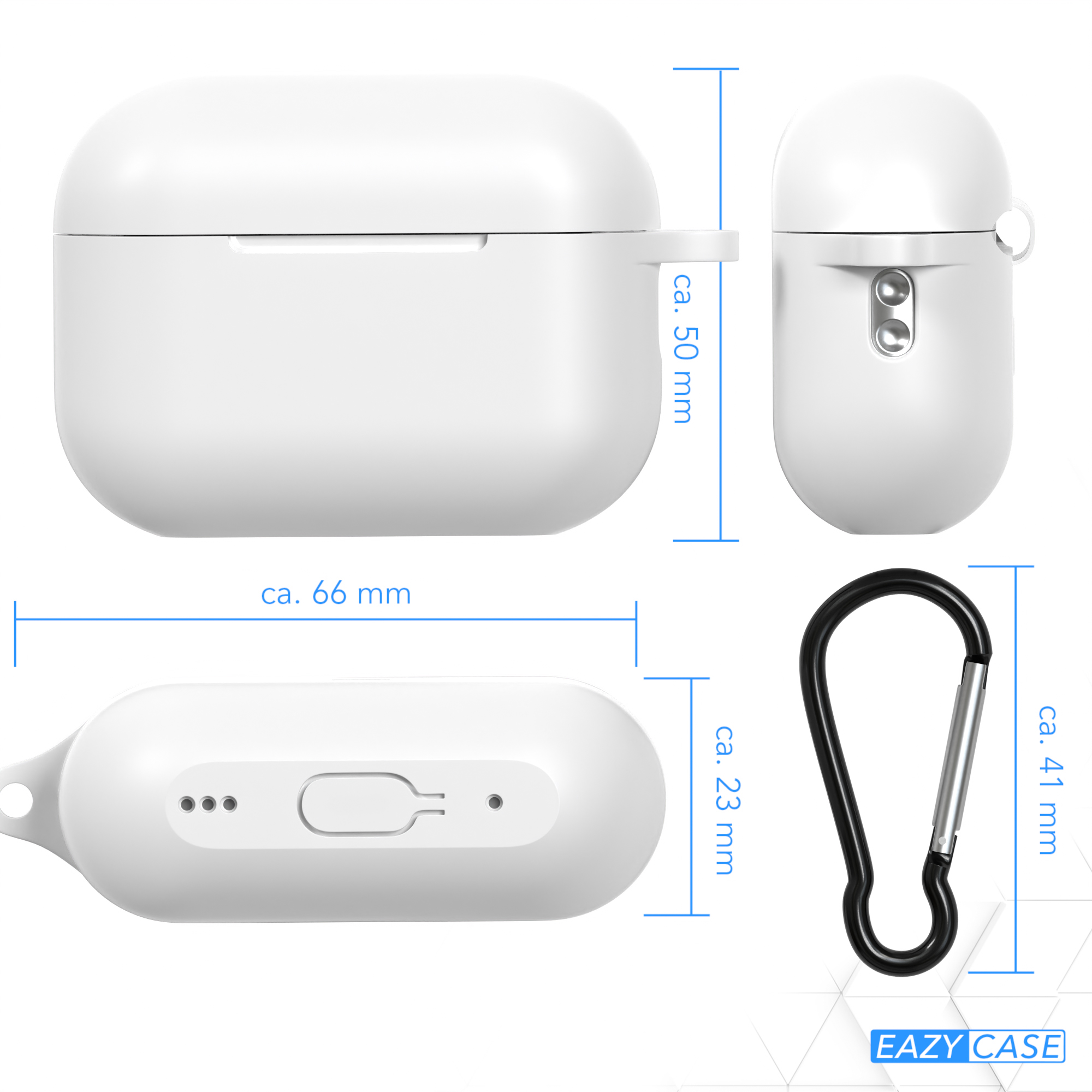 EAZY CASE AirPods für: Silikon Case 2 passend Pro Weiß Apple Sleeve Schutzhülle