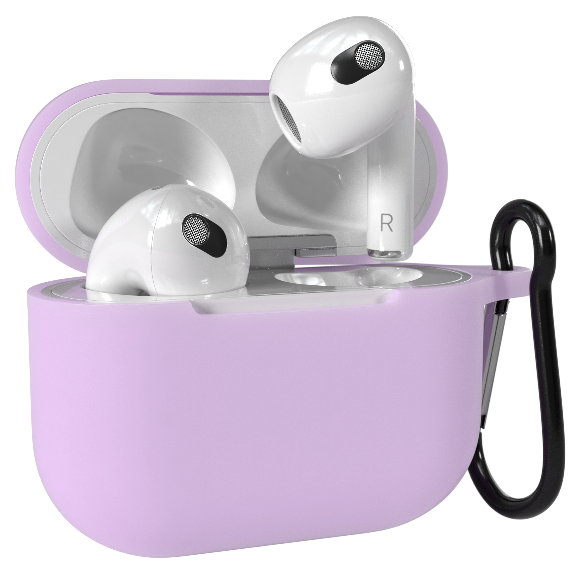EAZY CASE AirPods Silikon / Sleeve Violett für: Schutzhülle Flieder Apple passend 3 Case