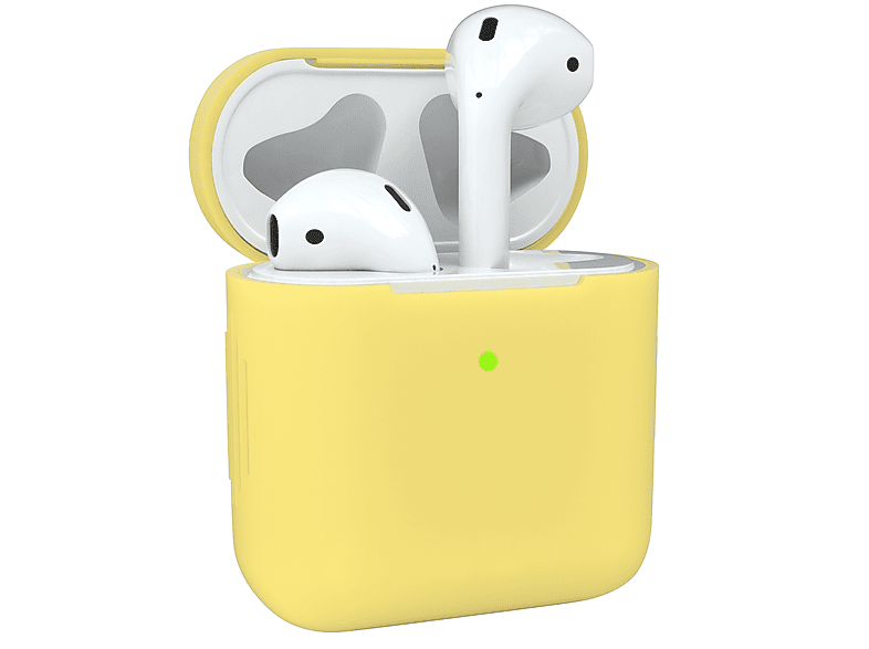 Sleeve AirPods CASE Schutzhülle Apple Silikon Case passend Gelb für: EAZY