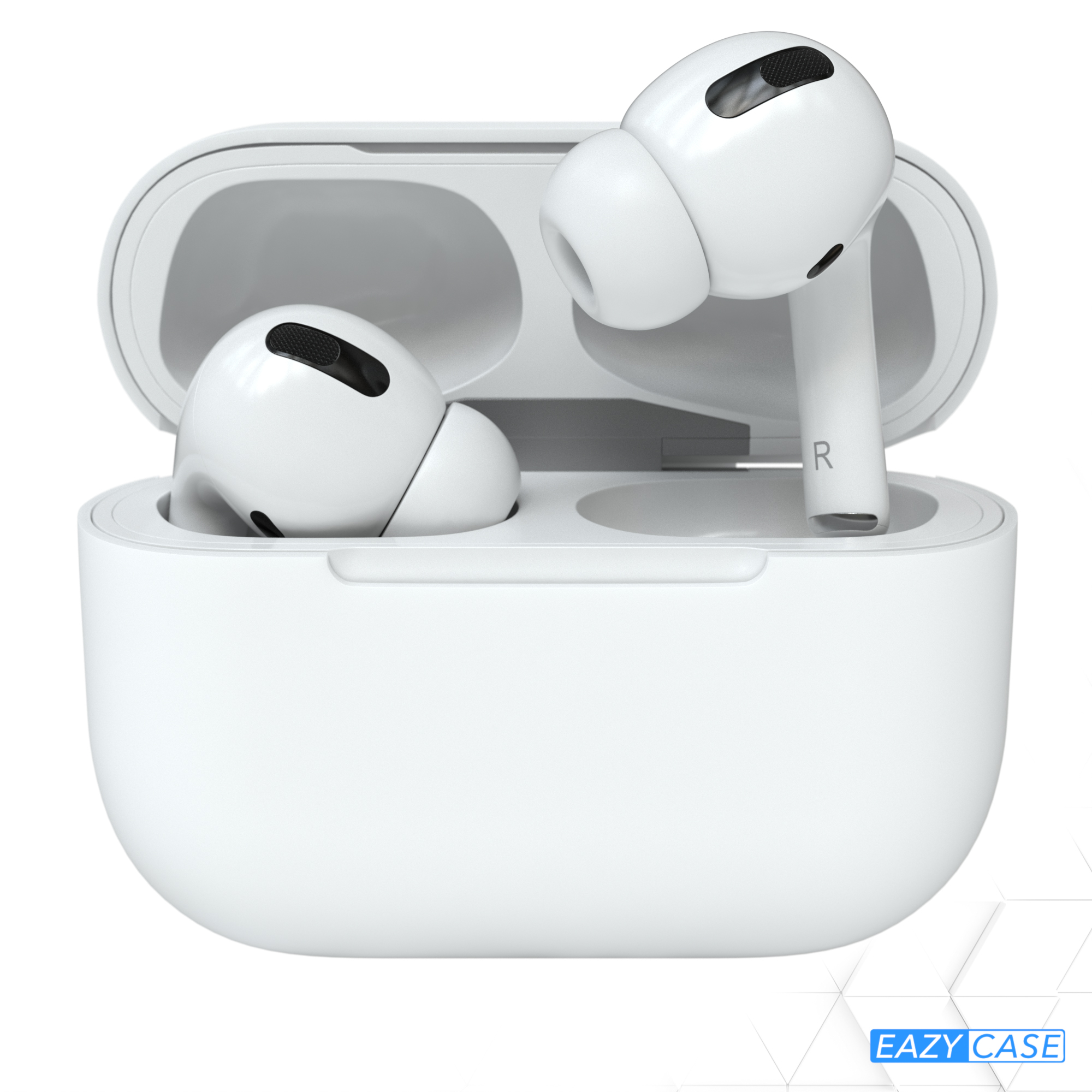CASE passend EAZY AirPods Case Weiß für: Sleeve Schutzhülle Apple Pro Silikon