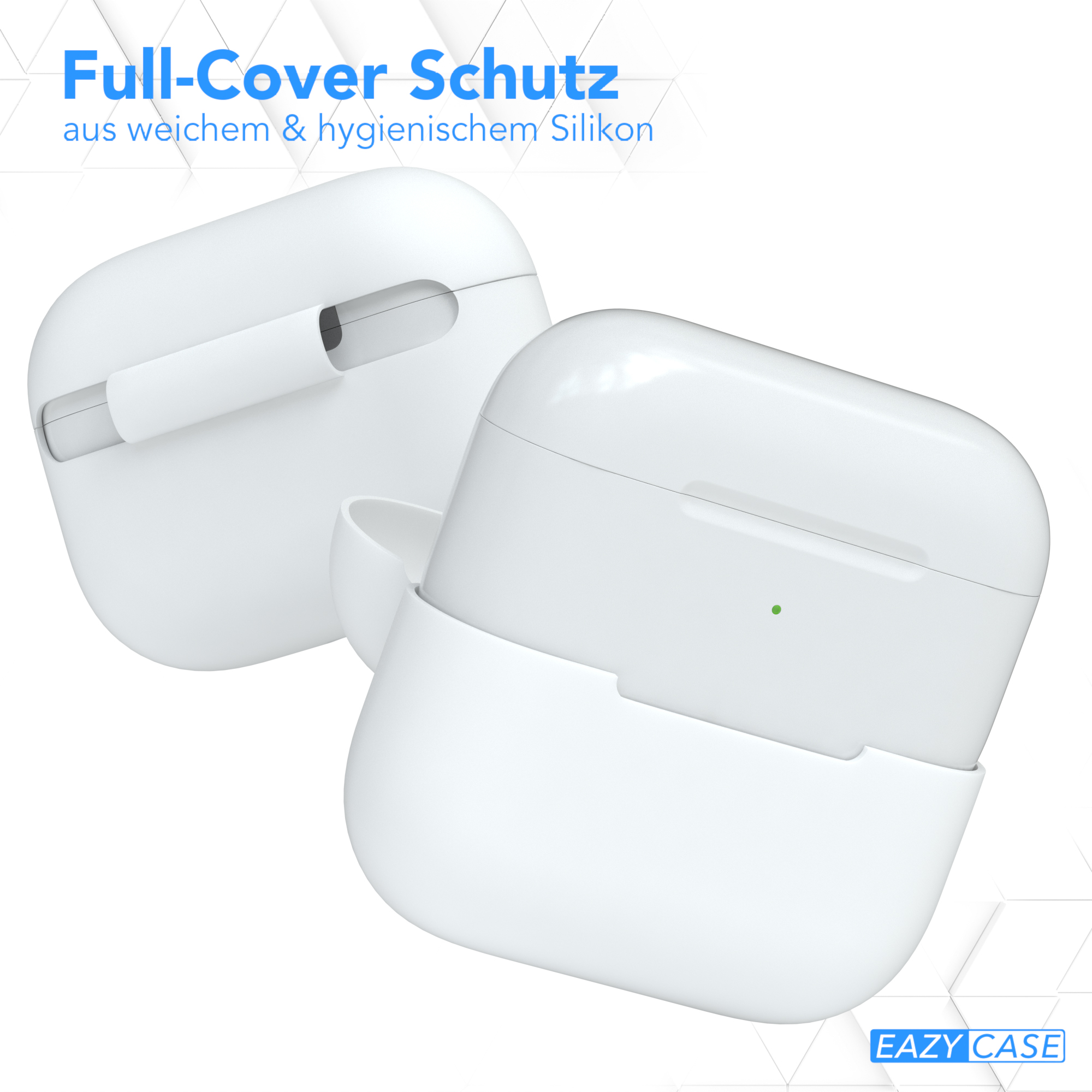 CASE passend EAZY AirPods Case Weiß für: Sleeve Schutzhülle Apple Pro Silikon