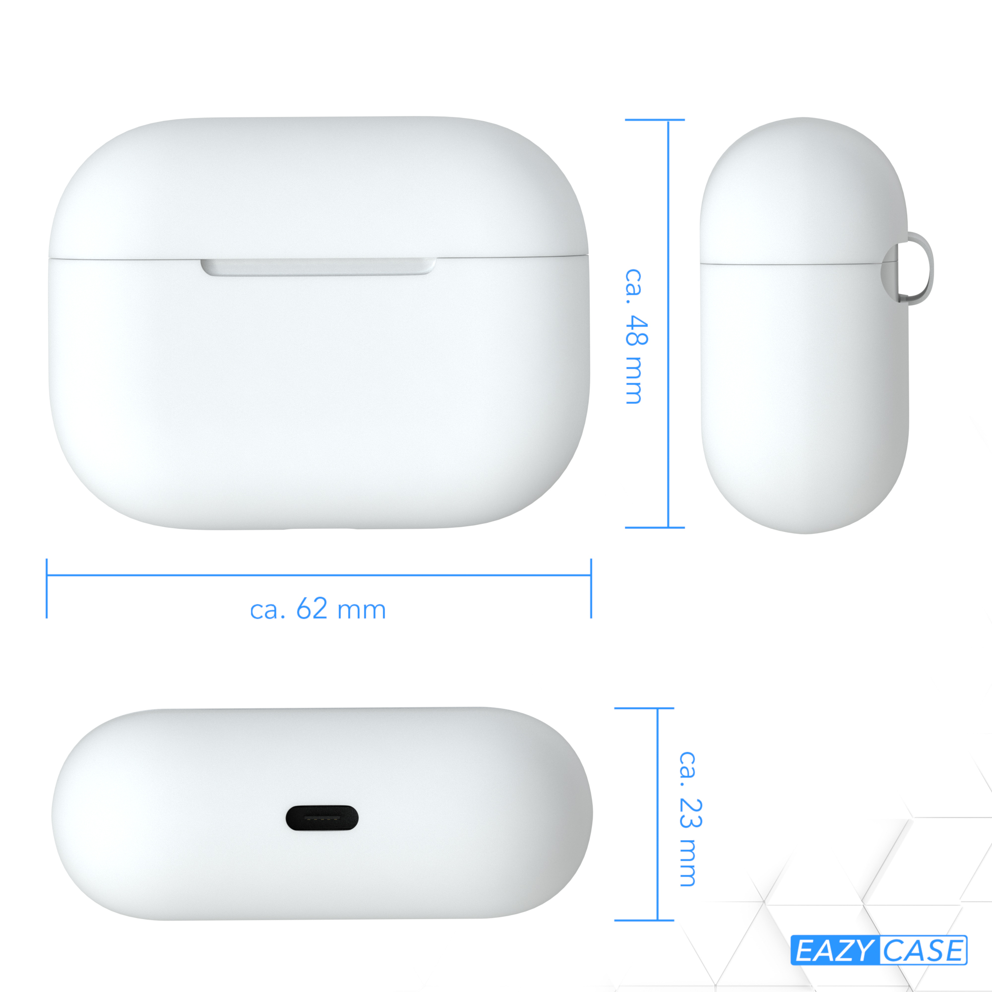 Silikon Sleeve EAZY Apple Pro AirPods Weiß für: Case passend CASE Schutzhülle
