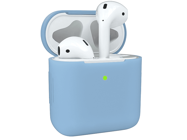 Apple für: / passend Sleeve Silikon Case Schutzhülle Helllblau CASE AirPods Blau EAZY