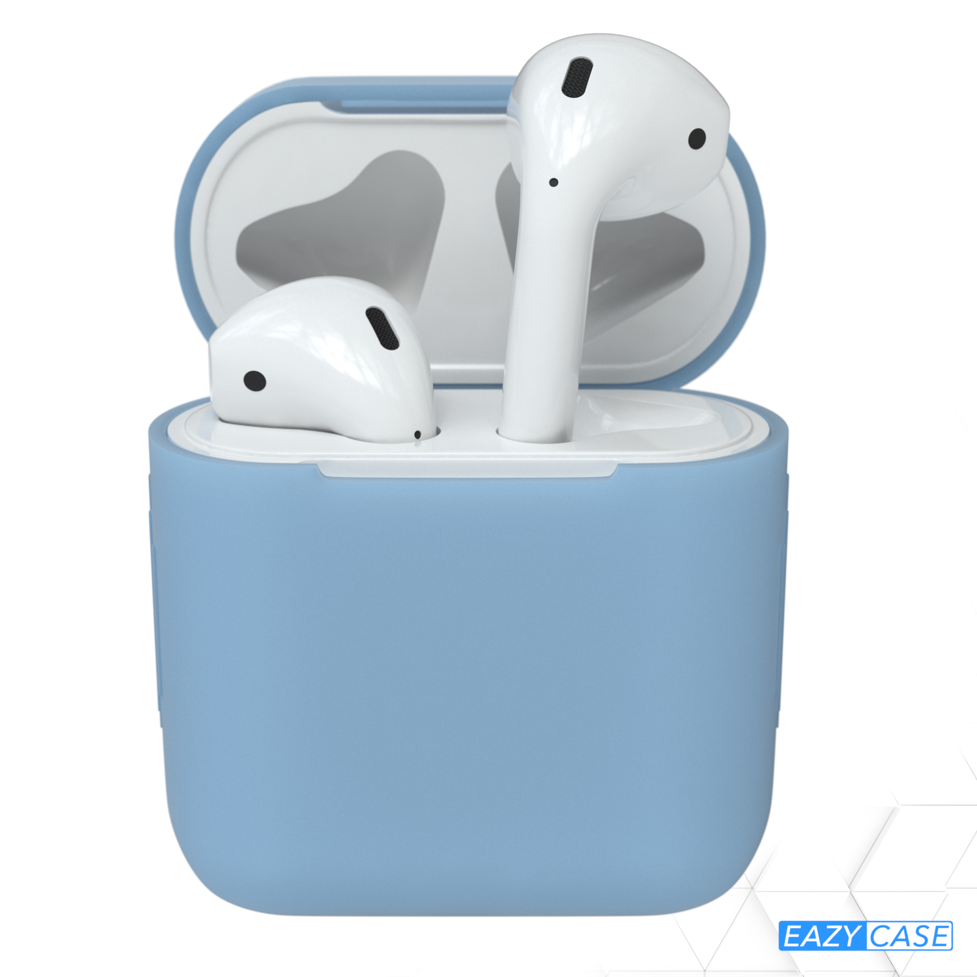 Helllblau Blau für: Schutzhülle / Sleeve passend AirPods EAZY Silikon Apple CASE Case