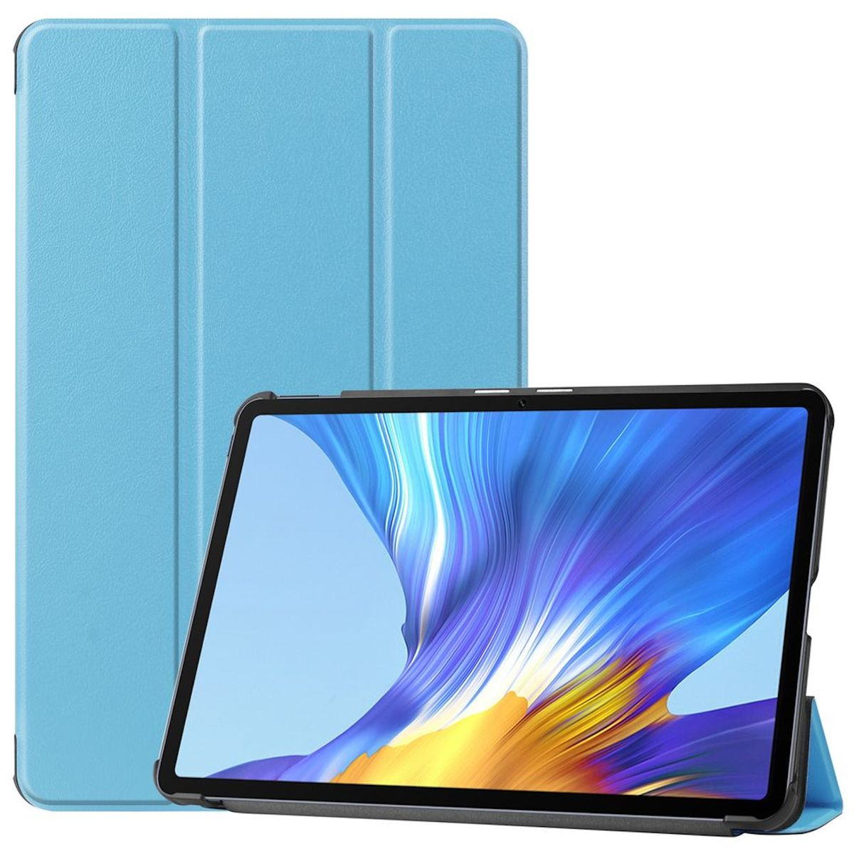 MatePad T10 Blau Wake T10s Smart / Huawei, Hell UP Full 3folt WIGENTO 2020, aufstellbar, Cover, Tasche