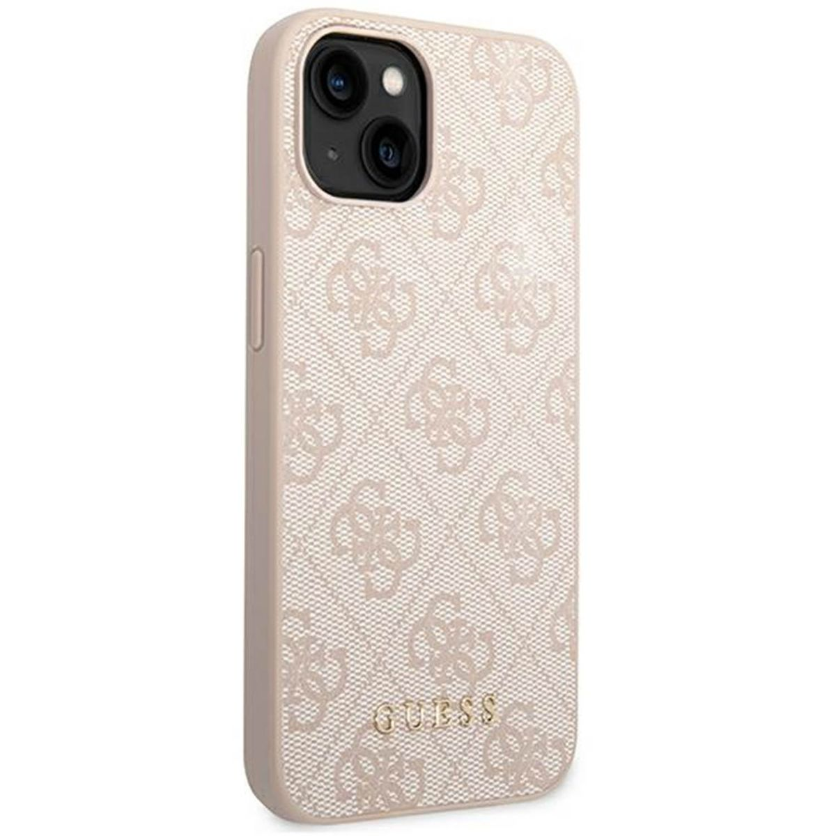 GUESS Metal Gold Logo Hülle, Plus, 14 Rosa Apple, Backcover, iPhone
