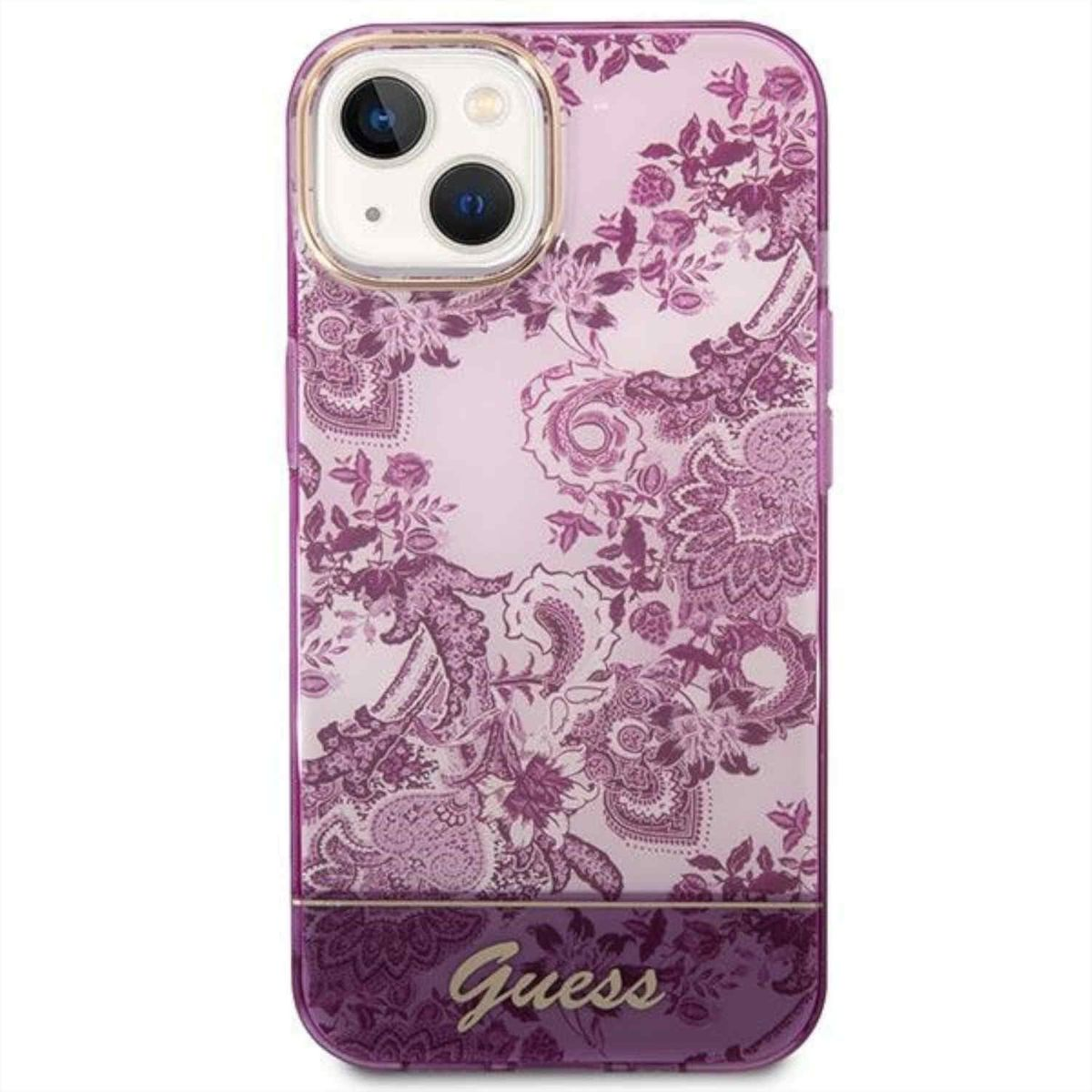 Leder GUESS Backcover, Lila 14, TPU PC Hülle, / Muster PU iPhone Design Apple, /