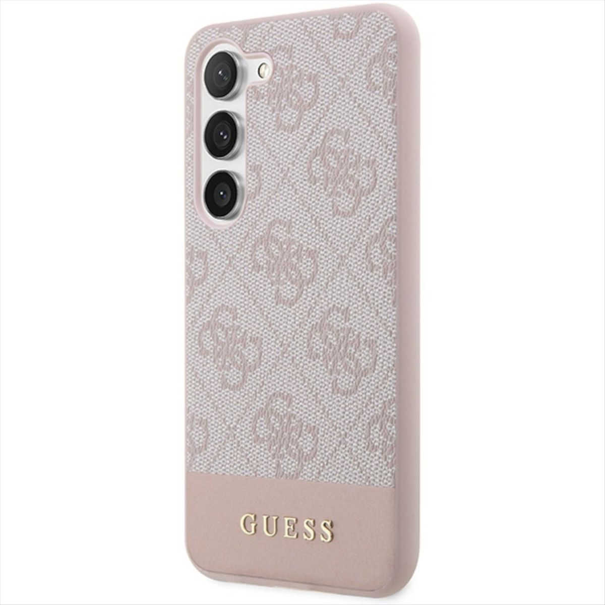 GUESS Stripe Galaxy Design Pink S23, Collection Backcover, Samsung, Cover