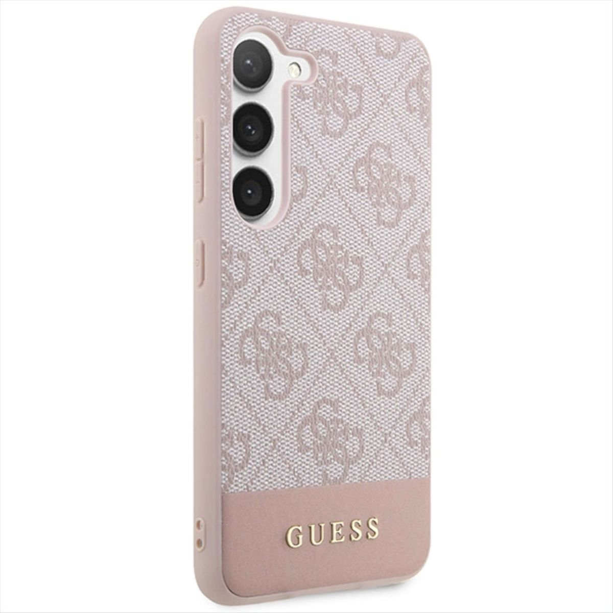 GUESS Stripe Backcover, Cover, Design Samsung, Pink Galaxy S23, Collection