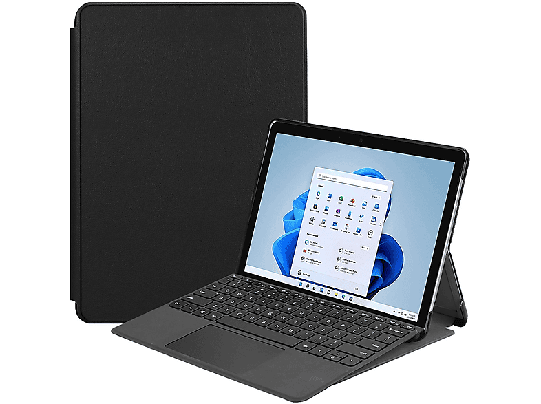 Tasche, Surface Pro Design Cover, Microsoft, Full Aufstellbare WIGENTO Schwarz 8,